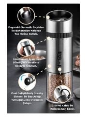 PRIMANOVA GRAVITY TUZ&KARABİBER ÖĞÜTÜCÜ ŞARJLI