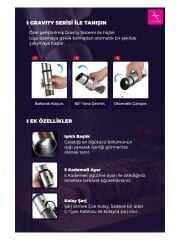 PRIMANOVA GRAVITY TUZ&KARABİBER ÖĞÜTÜCÜ ŞARJLI