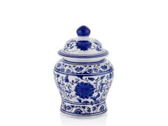 BLEU BLANC A KAPAKLI VAZO/ DEKOR17CM