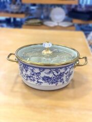 BLUE LIFE EMAYE KIZARTMA TENCERESİ 22CM