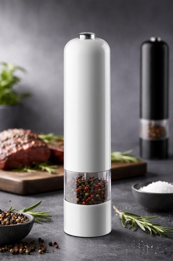 PRIMANOVA TUZ&KARABİBER DEĞİRMENİ PİLLİ BEYAZ