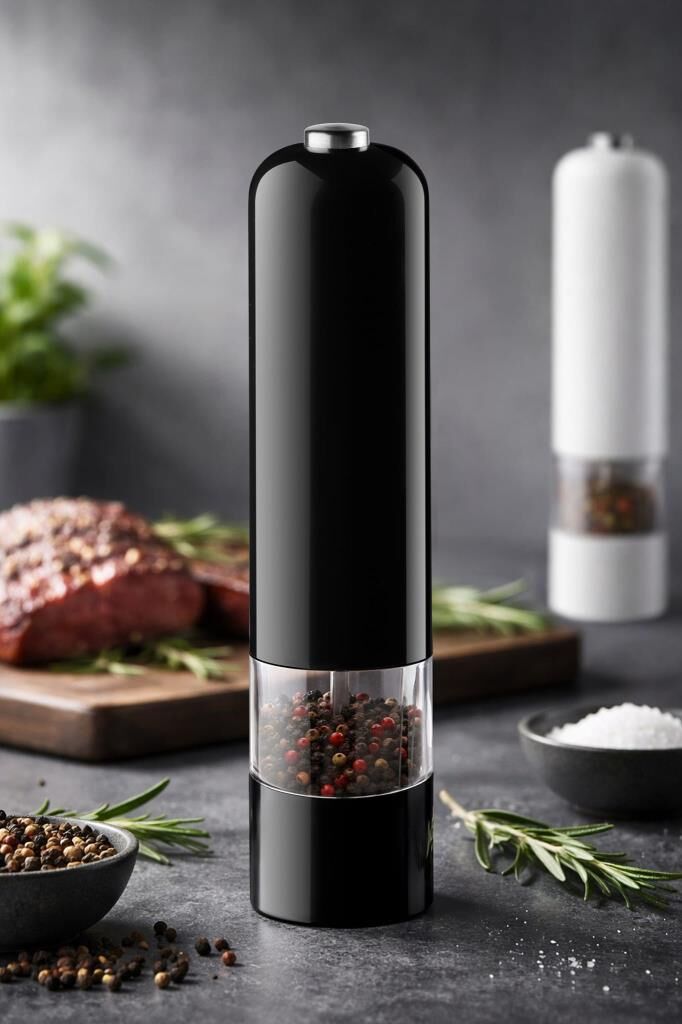 PRIMANOVA TUZ&KARABİBER DEĞİRMENİ PİLLİ SİYAH