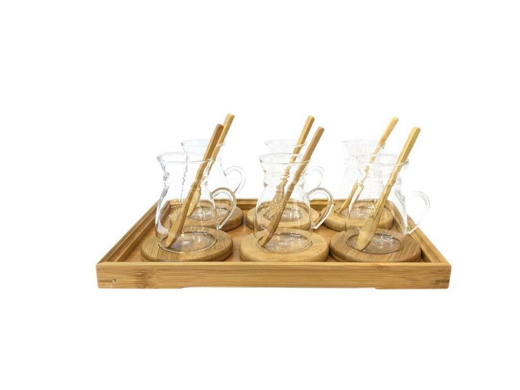 BAMBU TEPSİLİ 19 PARÇA ÇAY SETİ DESEN2