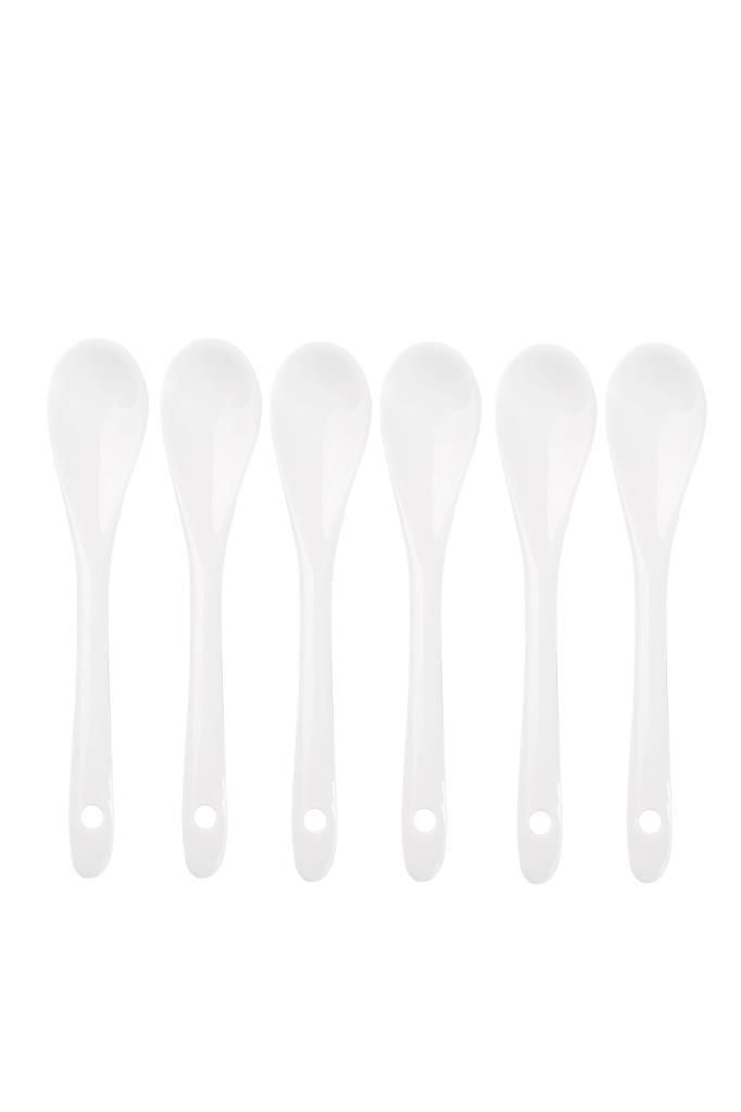 BEYAZ PORSELEN 6'LI KAŞIK 12CM