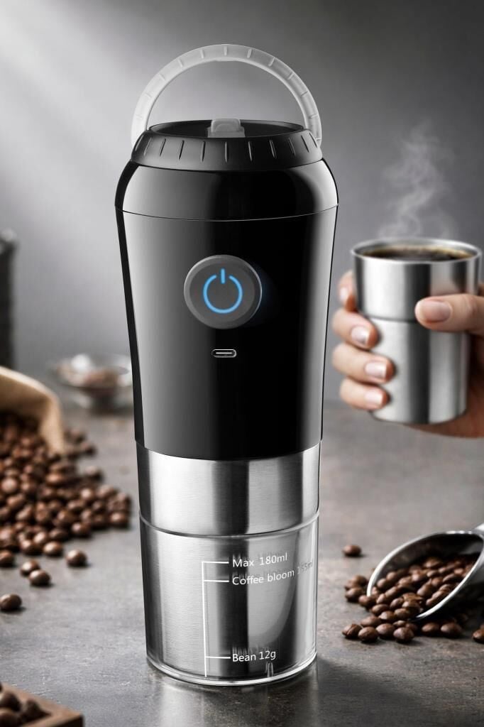 PRIMANOVA PORTATİF ŞARJLI KAHVE MAKİNESİ