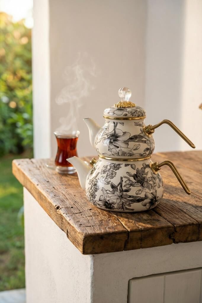 SCOTTISH GARDEN EMAYE TOMBUL ÇAYDANLIK