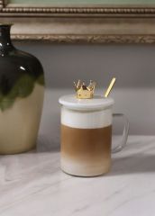 TAÇ KAPAKLI CAM KUPA 480ML