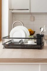 BIANKA ALÜMİNYUM PASLANMAZ BULAŞIKLIK SİYAH 42X30X13CM