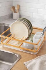 BIANKA ALÜMİNYUM PASLANMAZ BULAŞIKLIK GOLD 42X30X13CM