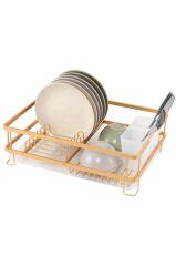 BIANKA ALÜMİNYUM PASLANMAZ BULAŞIKLIK GOLD 42X30X13CM