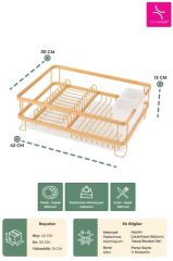 BIANKA ALÜMİNYUM PASLANMAZ BULAŞIKLIK GOLD 42X30X13CM