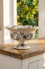 SCOTTISH GARDEN EMAYE AYAKLI KASE/MEYVELİK 28CM