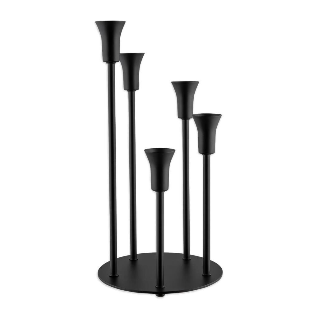 TIFFANY SİYAH 5'Lİ MUMLUK