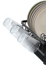 BIANKA ALÜMİNYUM PASLANMAZ İKİ KATLI BULAŞIKLIK SİYAH 57X38X27CM