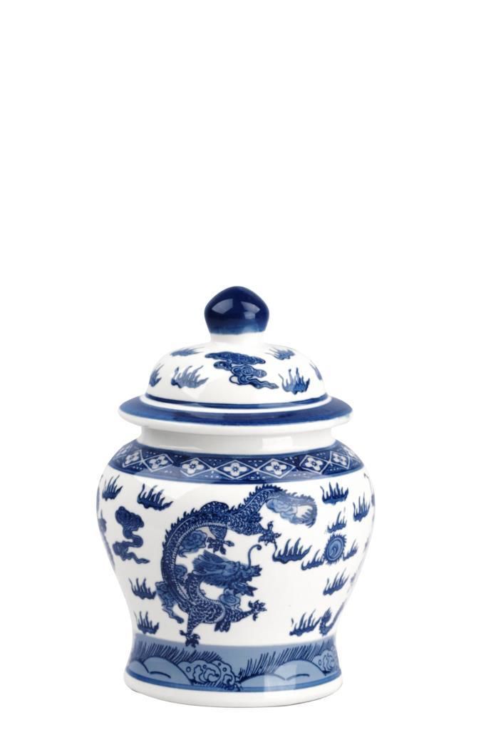 BLEU BLANC D KAPAKLI VAZO/ DEKOR17CM