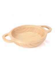 BAMBU KULPLU 4'LÜ SUNUM TABAK/KASE 15CM