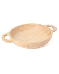 BAMBU KULPLU 4'LÜ SUNUM TABAK/KASE 18CM