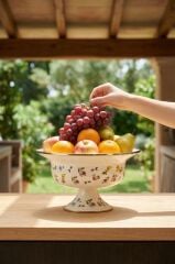 PETIT FLEUR COLLECTION EMAYE AYAKLI KASE/MEYVELİK 28CM