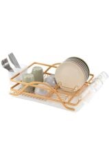 BIANKA ALÜMİNYUM PASLANMAZ BULAŞIKLIK GOLD 60X38X15CM