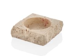 EVZA KREM TRAVERTEN KARE KÜLLÜK 13CM