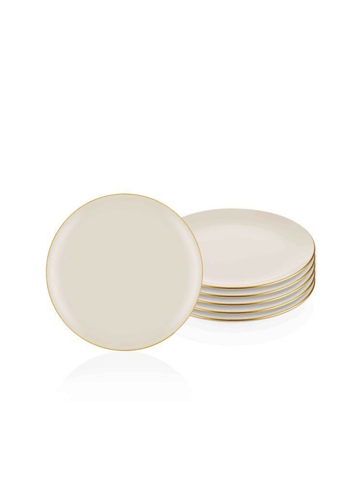 BASIC KREM 6'LI PASTA TABAK 19CM