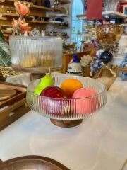 AKASYA AYAKLI CAM KASE 24X12CM