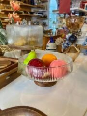 AKASYA AYAKLI CAM KASE 24X12CM