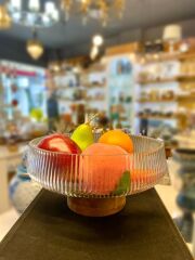 AKASYA AYAKLI CAM KASE 24X12CM