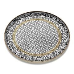 PARLA MAT ALTIN CAM TEPSİ