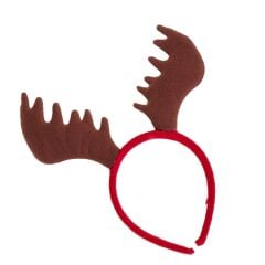 KIRMIZI KAHVE GEYİK YILBAŞI TAÇ 22X24CM