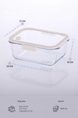 FİKA GLACE BEJ VAKUMLU SAKLAMA KABI 1900 ML