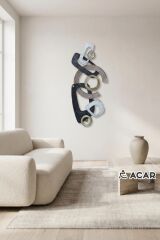 BRONZ ALTIN SOYUT DESEN METAL TABLO 92X41CM