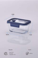 FİKA GLACE MAVİ VAKUMLU SAKLAMA KABI 460 ML