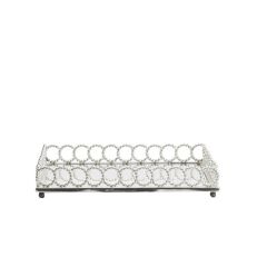ARLEM-30 GÜMÜŞ DİKDÖRTGEN ZİNCİR TEPSİ 30X40CM