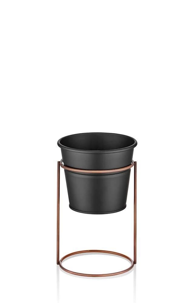 SİYAH AYAKLI ÇİÇEKLİK 12CM