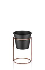 SİYAH AYAKLI ÇİÇEKLİK 12CM