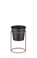 SİYAH AYAKLI ÇİÇEKLİK 12CM