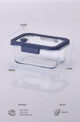 FİKA GLACE MAVİ VAKUMLU SAKLAMA KABI 800 ML