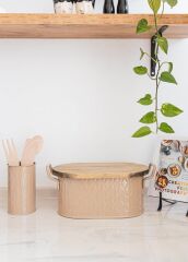 PRİZMA KARAMEL EKMEK SAKLAMA KABI 40X22X18CM