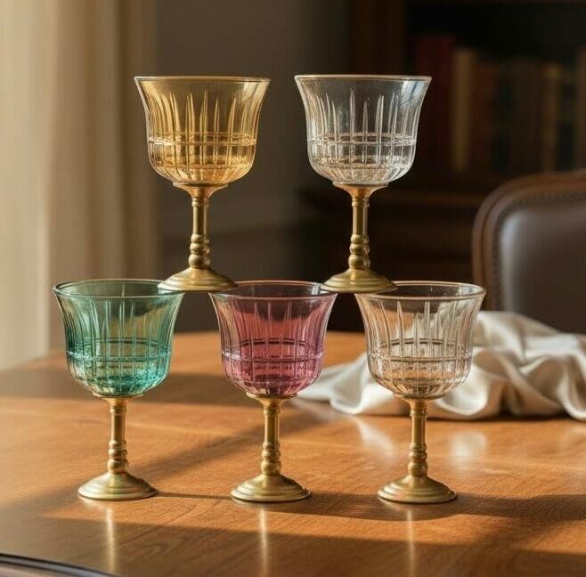 6 RENK AYAKLI 6'LI KAHVE YANI BARDAK