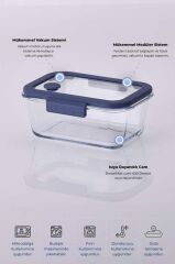 FİKA GLACE MAVİ VAKUMLU SAKLAMA KABI 1900 ML