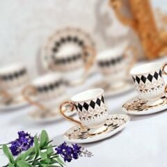 SİYAH AYAKLI 2'Lİ FİNCAN TAKIMI