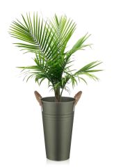 HAKİ YEŞİL GALVENİZ VAZO 40CM