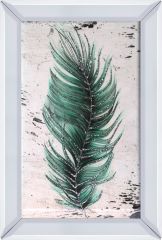 YEŞİL AYNALI TÜY TABLO 40x60cm