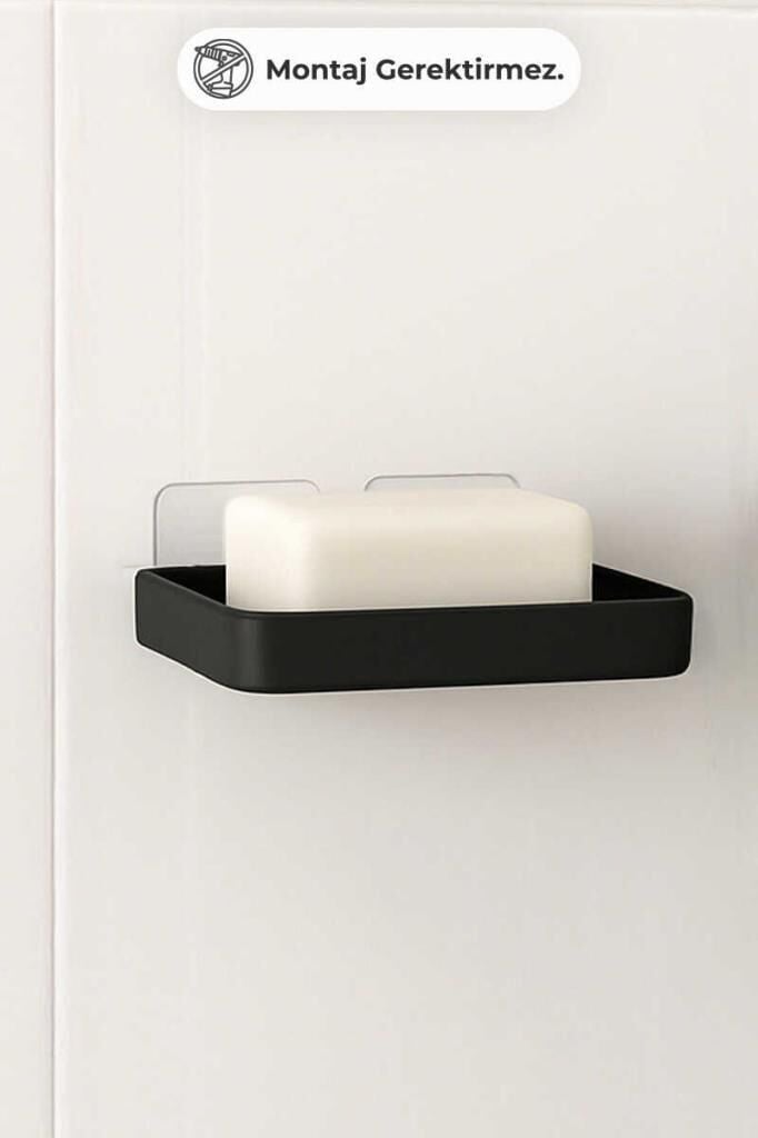 MOLIETTE YAPIŞKANLI KATI SABUNLUK SİYAH