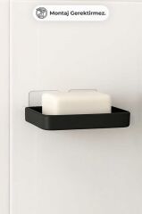 MOLIETTE YAPIŞKANLI KATI SABUNLUK SİYAH