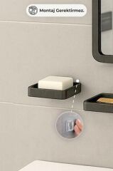 MOLIETTE YAPIŞKANLI KATI SABUNLUK SİYAH