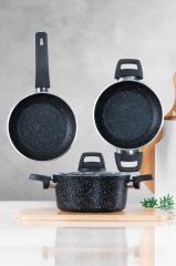 EASY COOK 4 PARÇA GRANİT TENCERE SETİ