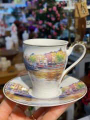 ŞEHİR DESENLİ TEK KİŞİLİK TÜRK KAHVESİ FİNCANI