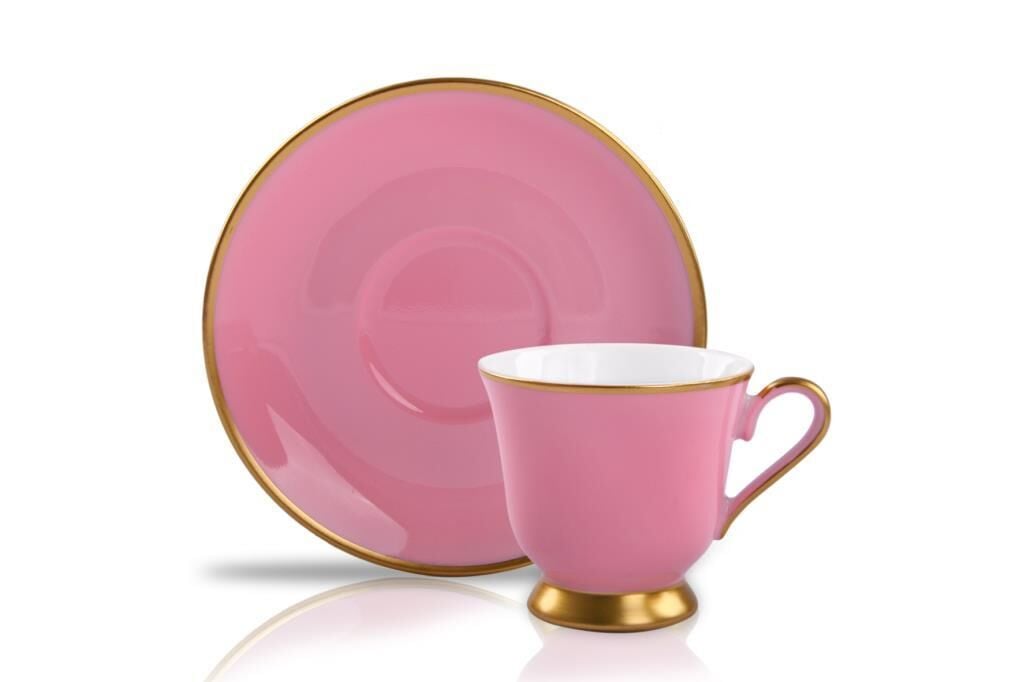 ASTRA PEMBE ALTIN TEK KİŞİLİK TÜRK KAHVESİ FİNCANI